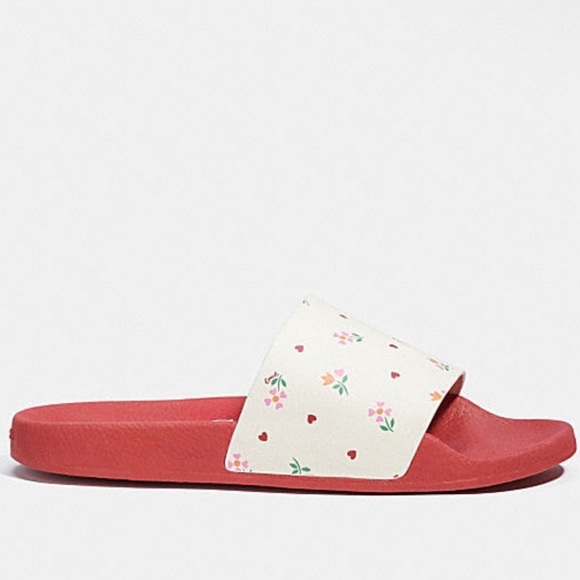 Coach ULI SLIDE WITH HEART FLORAL PRINT - Picture 2 of 4